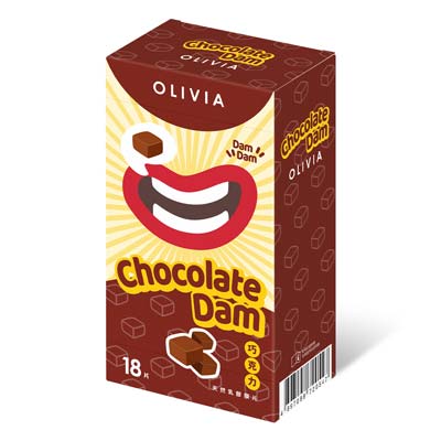 Olivia Chocolate Scent 18's Pack Latex Dental Dam (Short expiry)-thumb