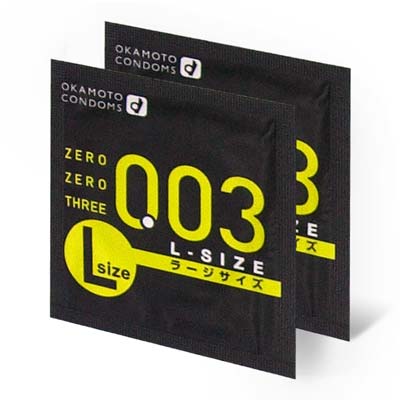 Zero Zero Three 0.03 L-size (Japan Edition) 58mm 2 pieces Latex Condom-thumb