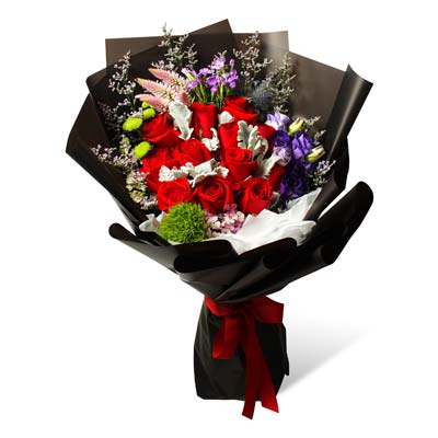 Grand Rose Bouquet (12 Stems)-thumb
