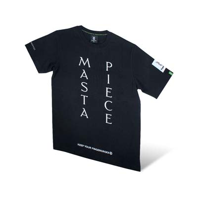 MastaMic MASTAPIECE x Fingercroxx T-Shirt (黑色)-thumb