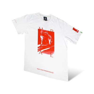 MastaMic MASTAPIECE x Fingercroxx T-Shirt White (XL-Size)