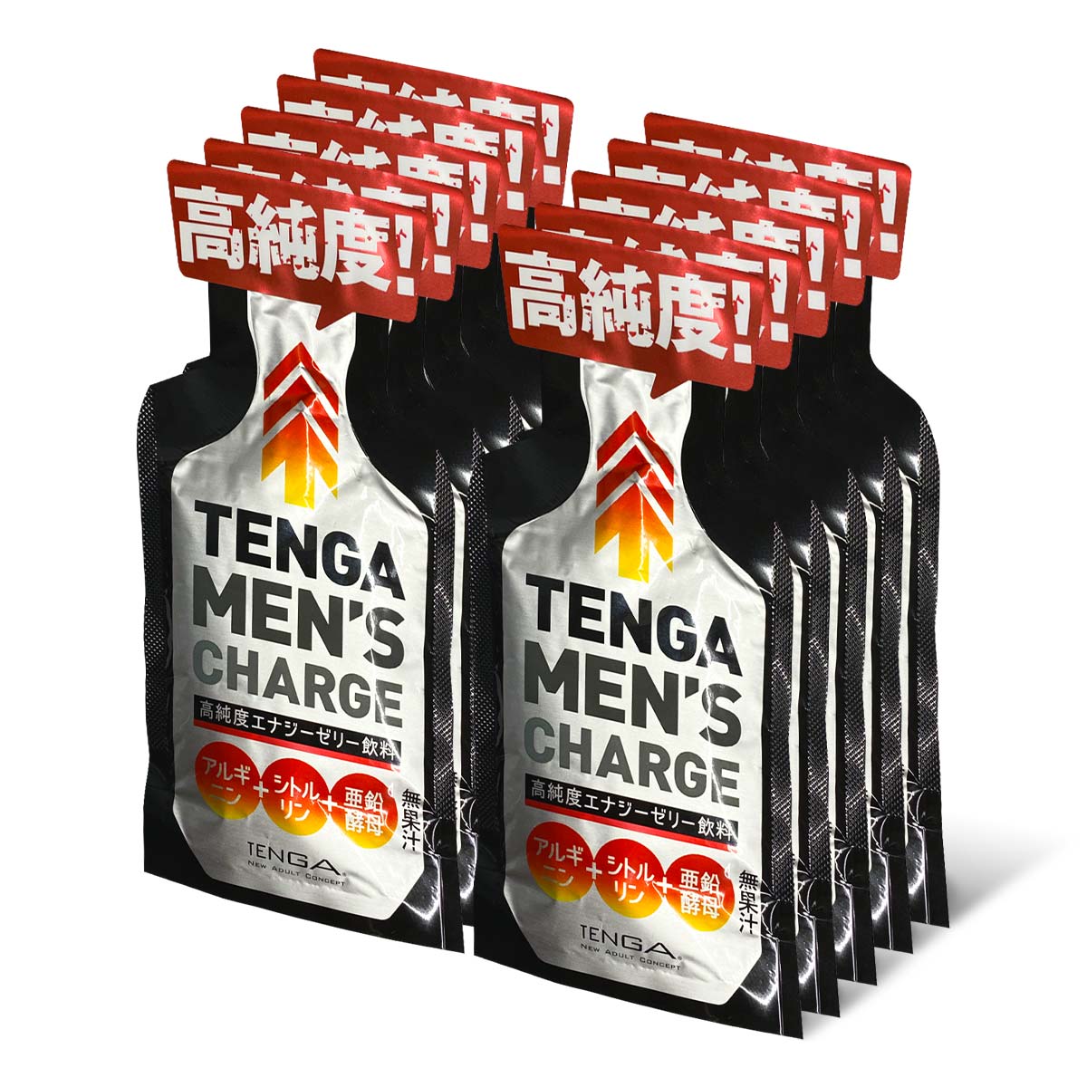 TENGA MEN'S CHARGE Concentrated Energy Jelly Drinks 10pcs Combo-p_1