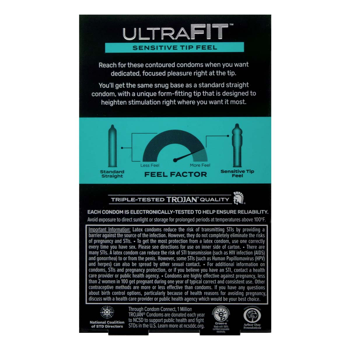 Trojan Ultra Fit Sensitive Tip Feel 10's Pack Latex Condom-thumb_3