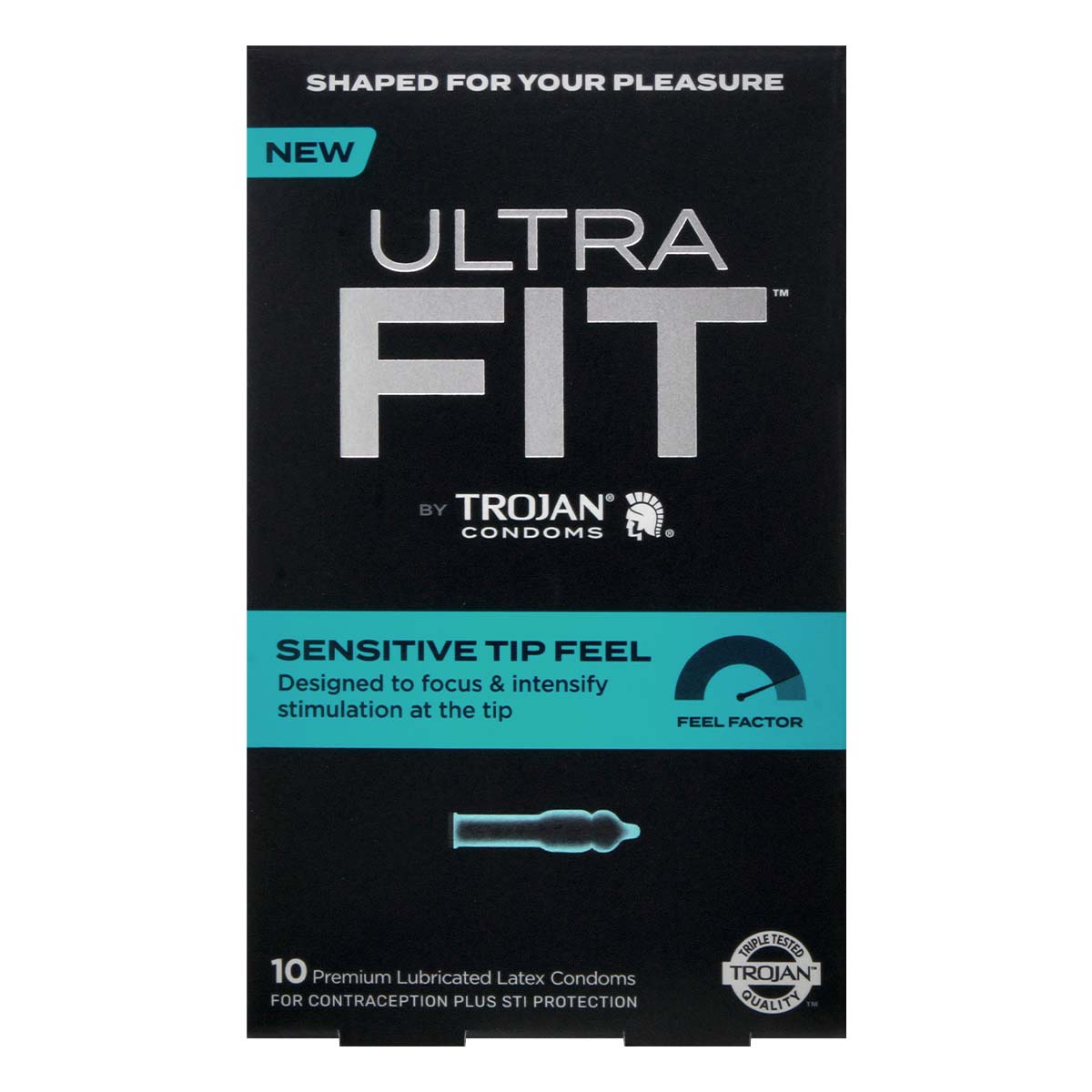 Trojan Ultra Fit Sensitive Tip Feel 10's Pack Latex Condom-p_2
