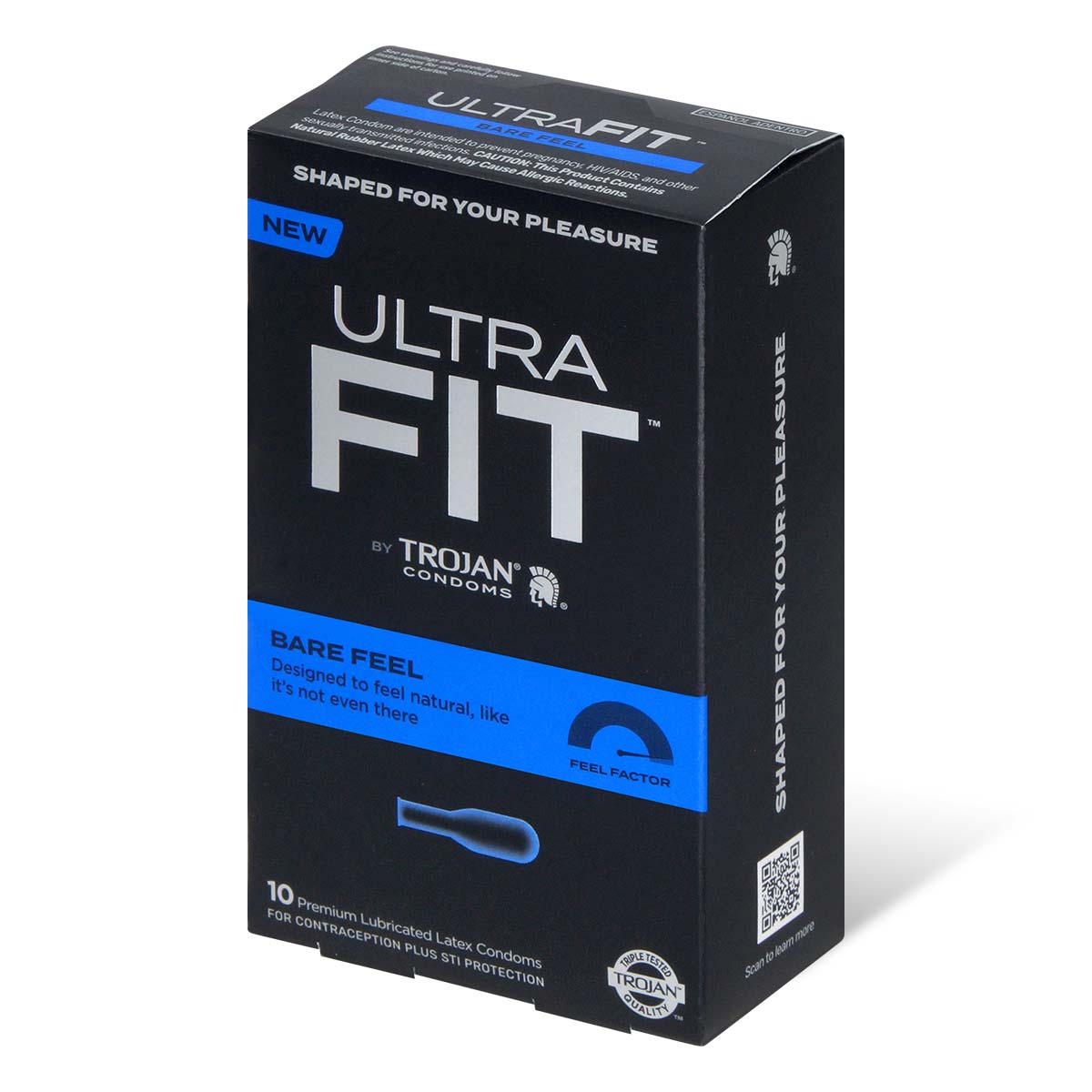 Trojan Ultra Fit Bare Feel 10's Pack Latex Condom-p_1