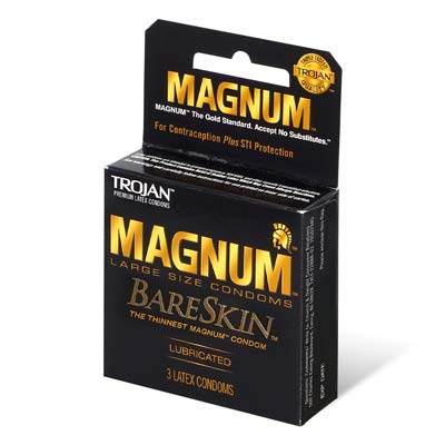 Trojan Magnum BareSkin 62/55mm 3's Pack Latex Condom-thumb