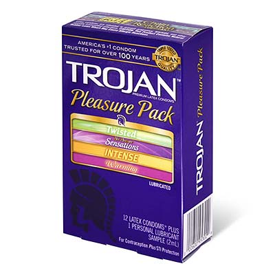 Trojan 戰神 樂趣捆包 12 片裝 乳膠安全套-thumb