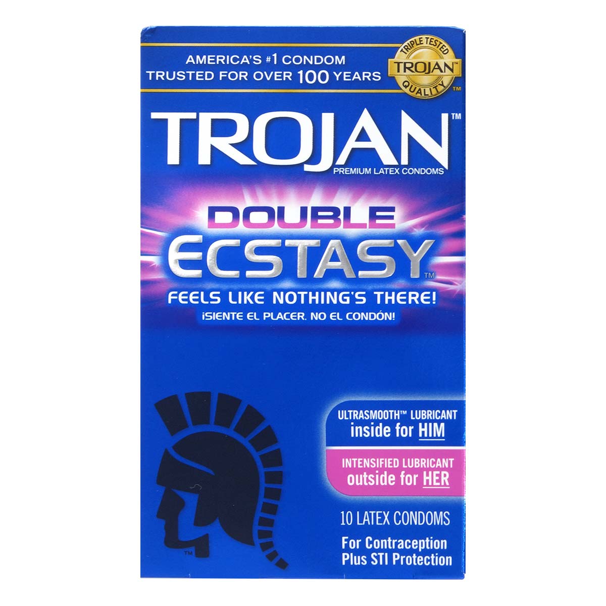 Trojan Double Ecstasy 72/53mm 10's Pack Latex Condom-p_2