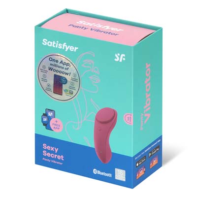 Satisfyer Sexy Secret Mobile Controlled Vibrator (Red)-thumb