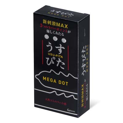 Usu-Pita MEGA DOT 6 片装 乳胶安全套-thumb