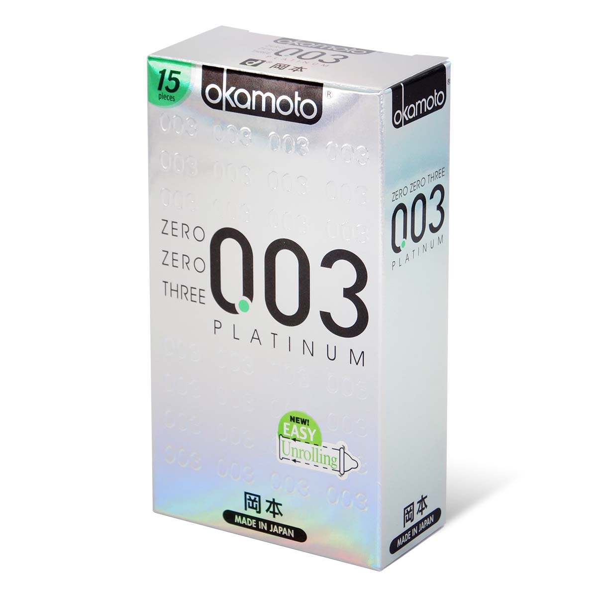 Okamoto 0.03 Platinum 15's Pack Latex Condom-p_1