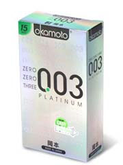 Okamoto 0.03 Platinum 15's Pack Latex Condom-thumb
