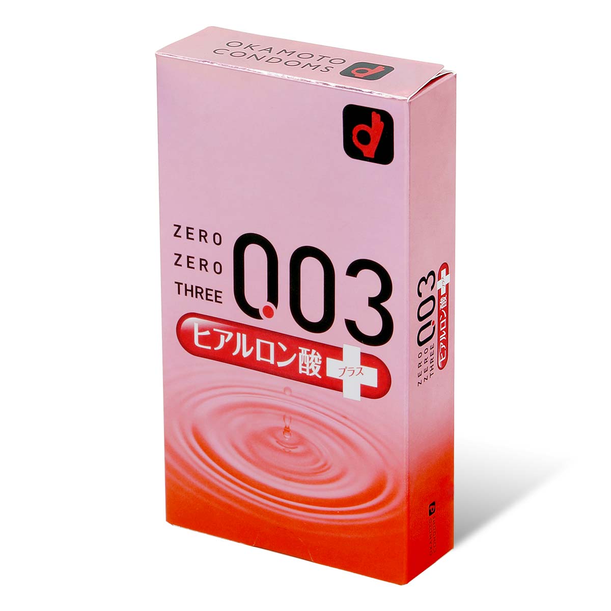 冈本。零零三 0.03 透明质酸 (日本版) 10 片装 乳胶安全套-p_1