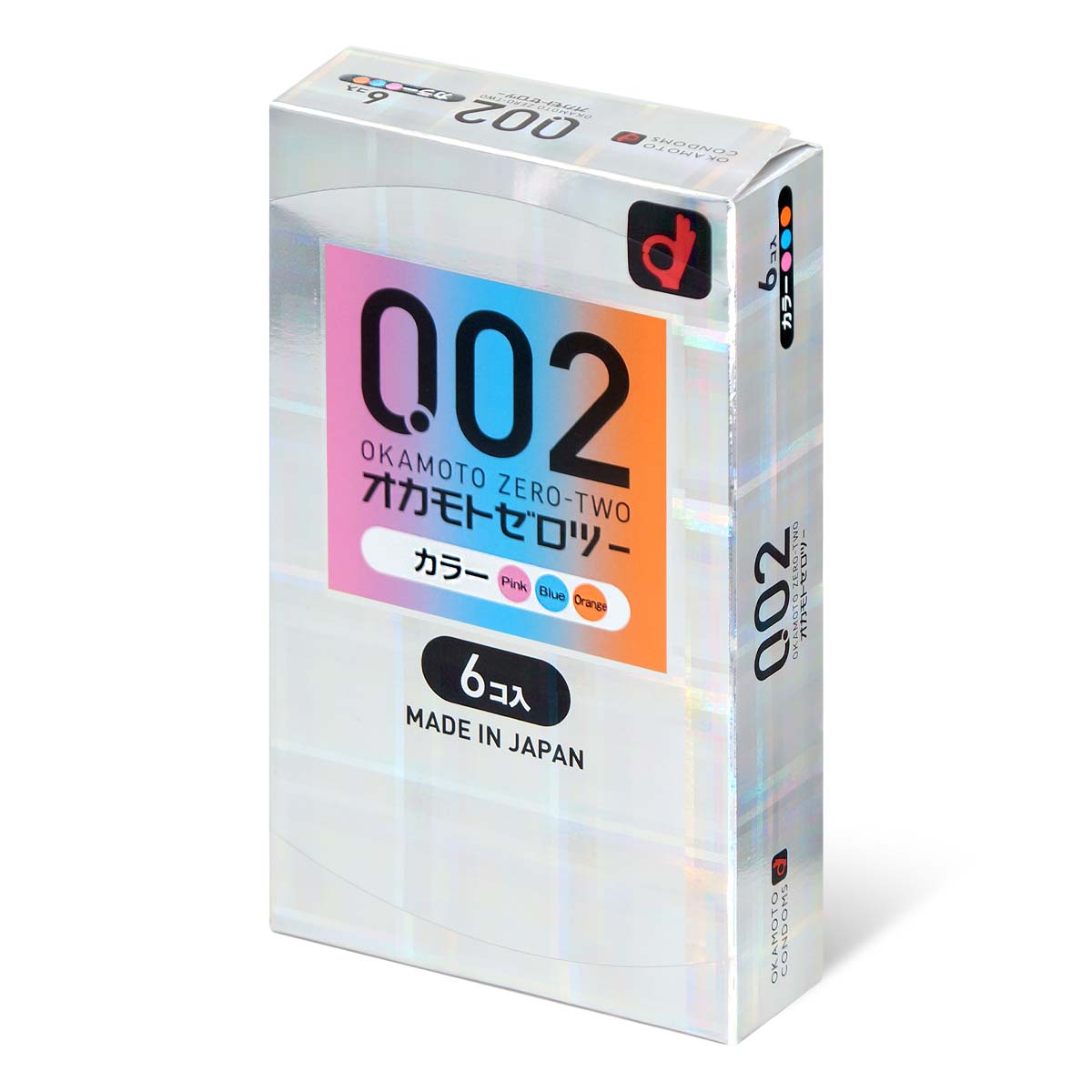 Okamoto Unified Thinness 0.02 3-colors (Japan Edition) 6's Pack PU Condom-thumb_1