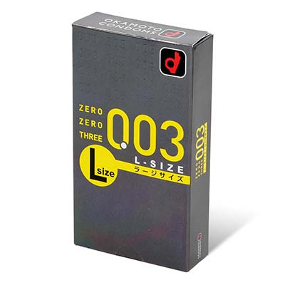 Zero Zero Three 0.03 L-size (Japan Edition) 58mm 10's Pack Latex Condom-thumb