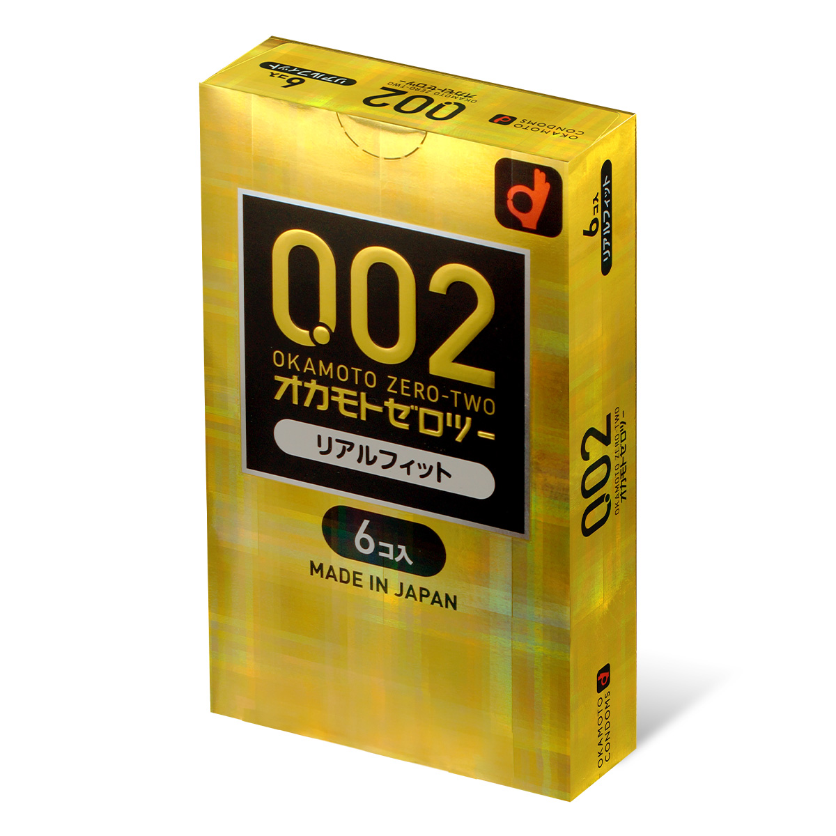 Okamoto Unified Thinness 0.02 Real Fit (Japan Edition) 6's Pack PU Condom-p_1