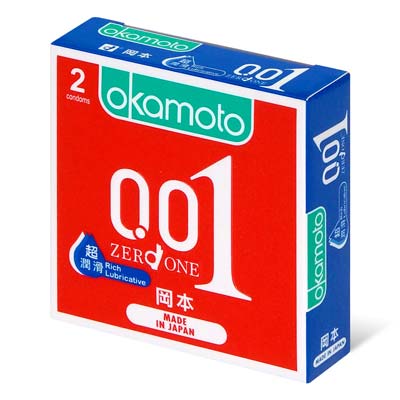 Okamoto 0.01 Rich Lubricative 2's Pack PU Condom-thumb