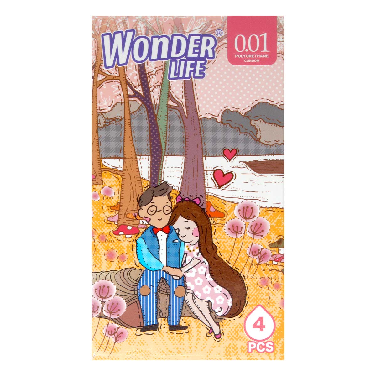 Wonder Life 0.01 ポリウレタン製コンドーム 4個入-p_2