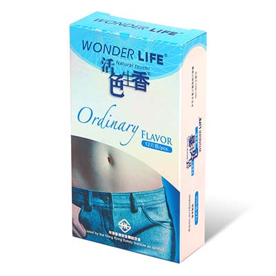 Wonder Life Ordinary Flavor 12's Pack Latex Condom-thumb