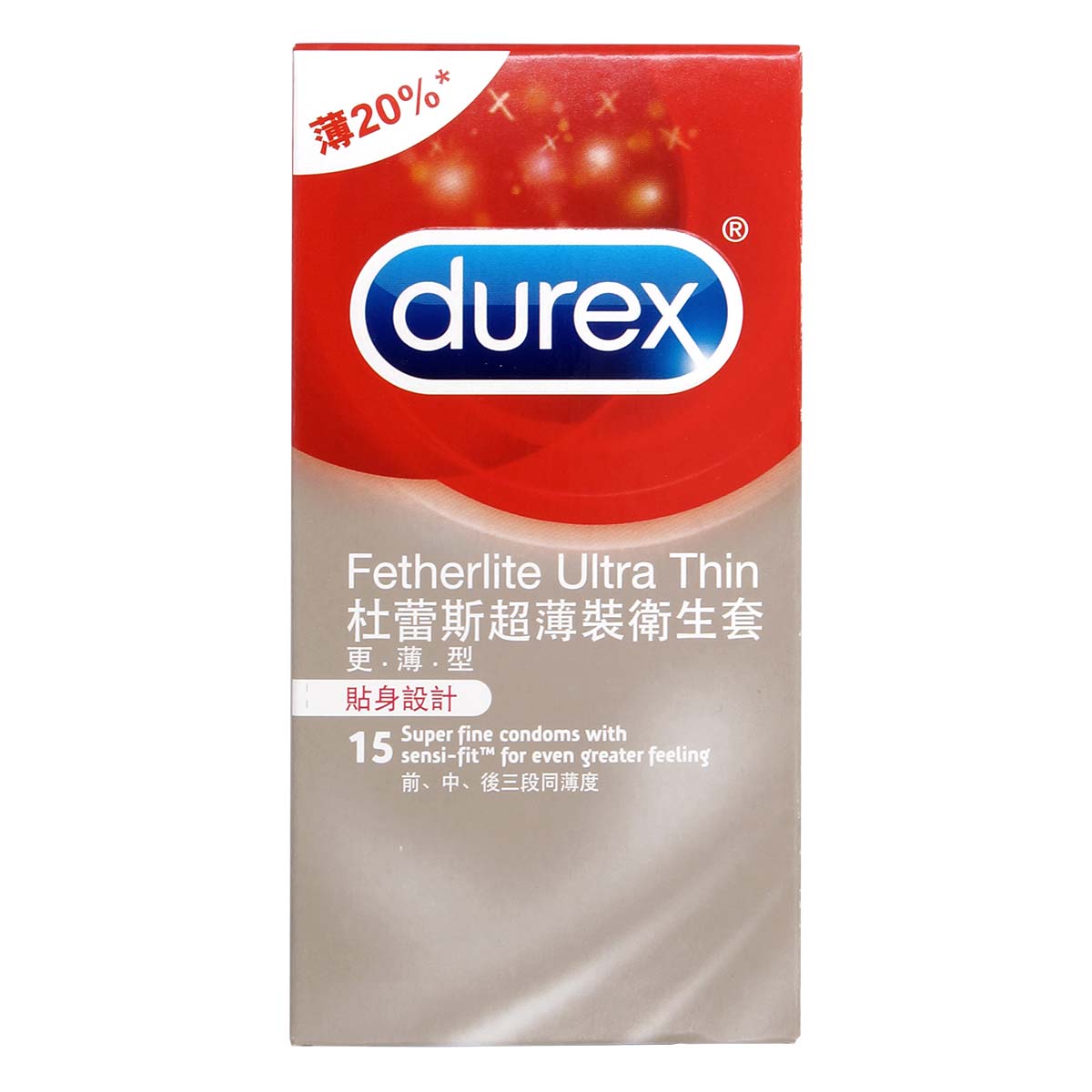 Durex Fetherlite Ultra Thin 15's Pack Latex Condom-p_2