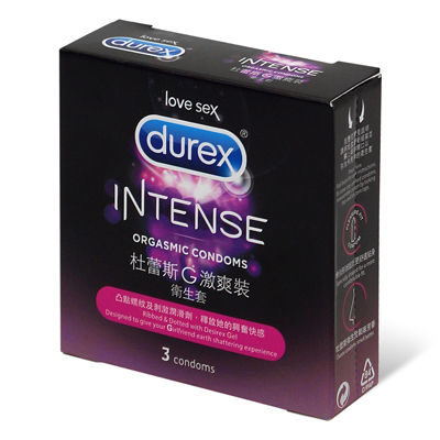 Durex Intense Orgasmic Condoms 3's Pack Latex Condom-thumb