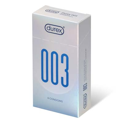 Durex 003 6's Pack High Elongation Waterborne Polyurethane Condom-thumb