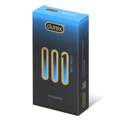 Durex 001 ULTRA LUBE 3's Pack Polyurethane Condom-thumb