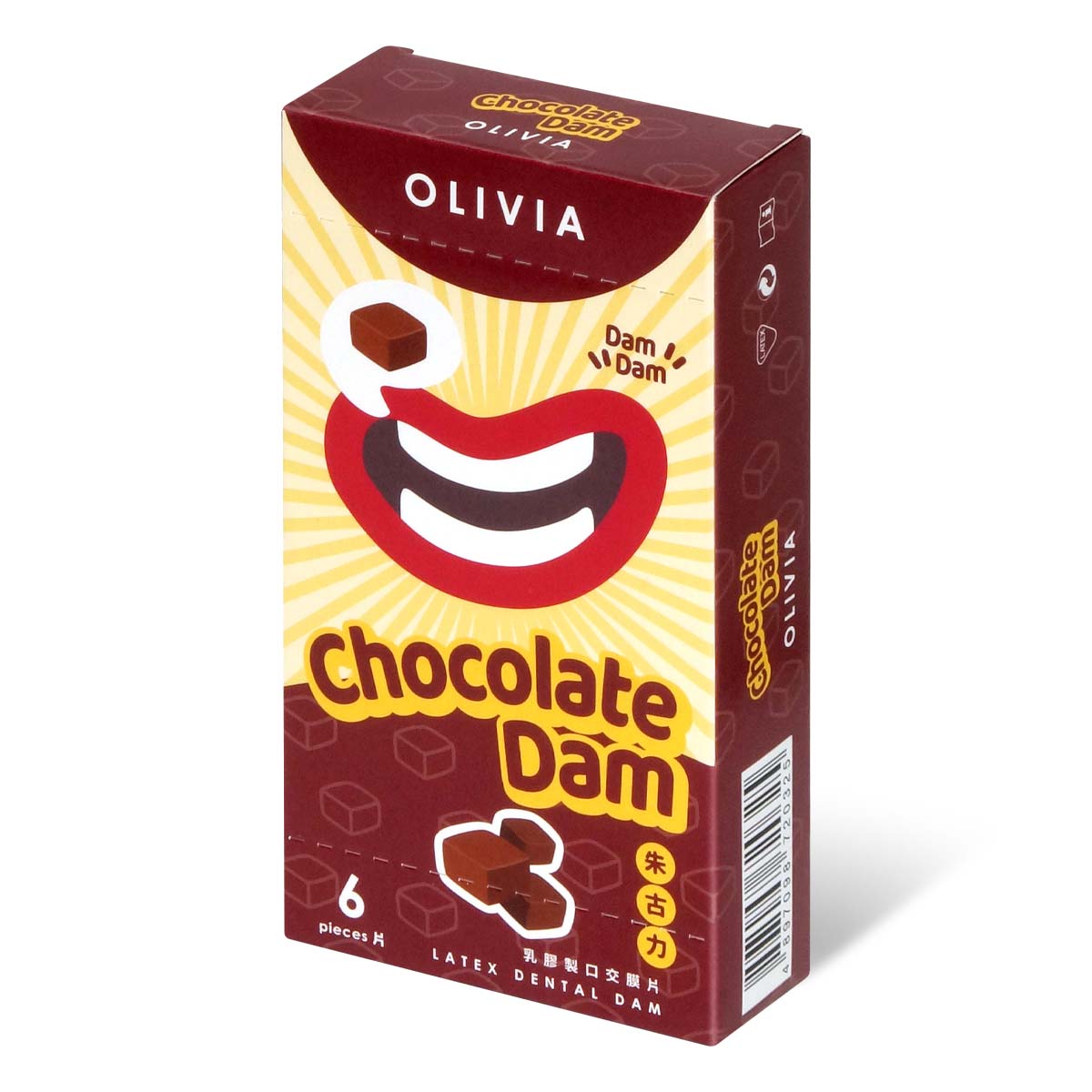Olivia Chocolate Scent 6's Pack Latex Dental Dam-p_1