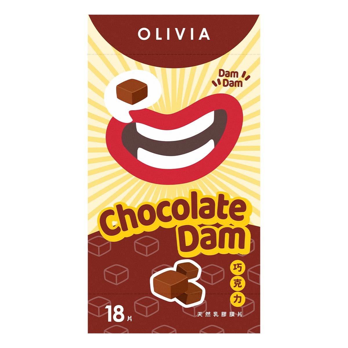 Olivia Chocolate Scent 18's Pack Latex Dental Dam-p_2