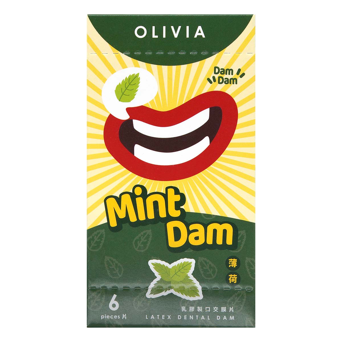 Olivia Mint Scent 6's Pack Latex Dental Dam-p_2
