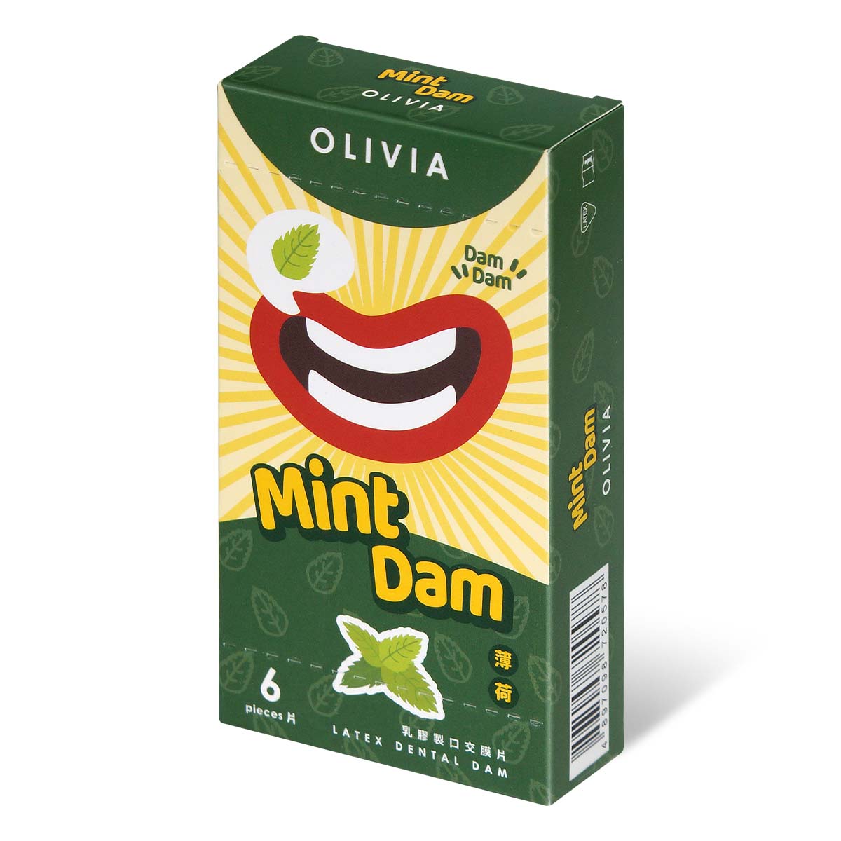 Olivia Mint Scent 6's Pack Latex Dental Dam-thumb_1