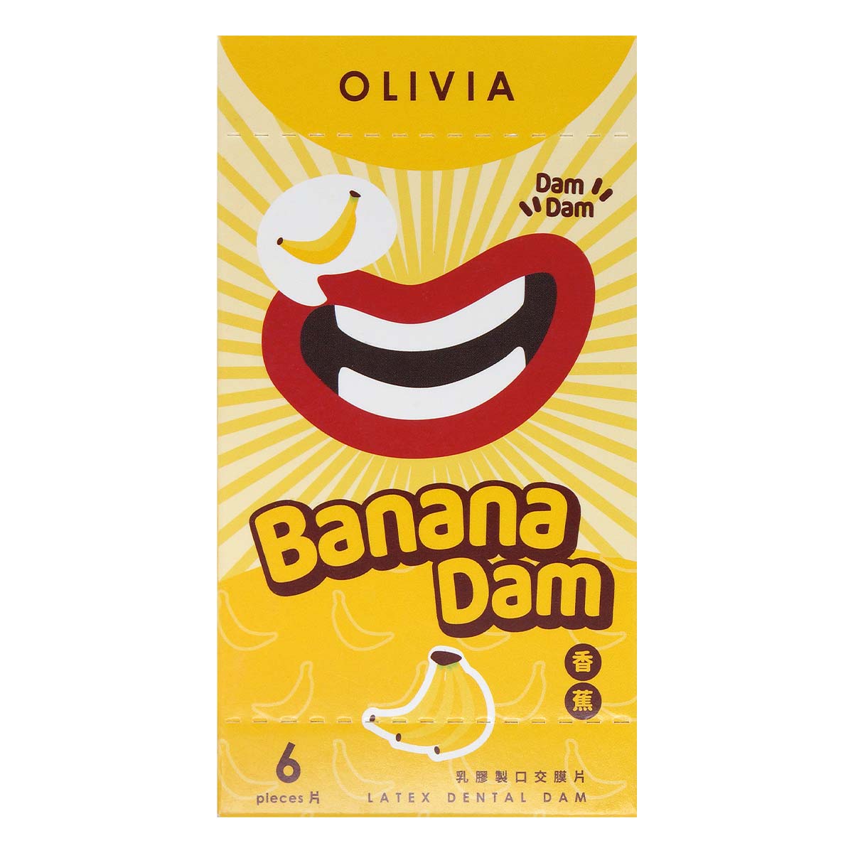 Olivia Banana Scent 6's Pack Latex Dental Dam-thumb_2