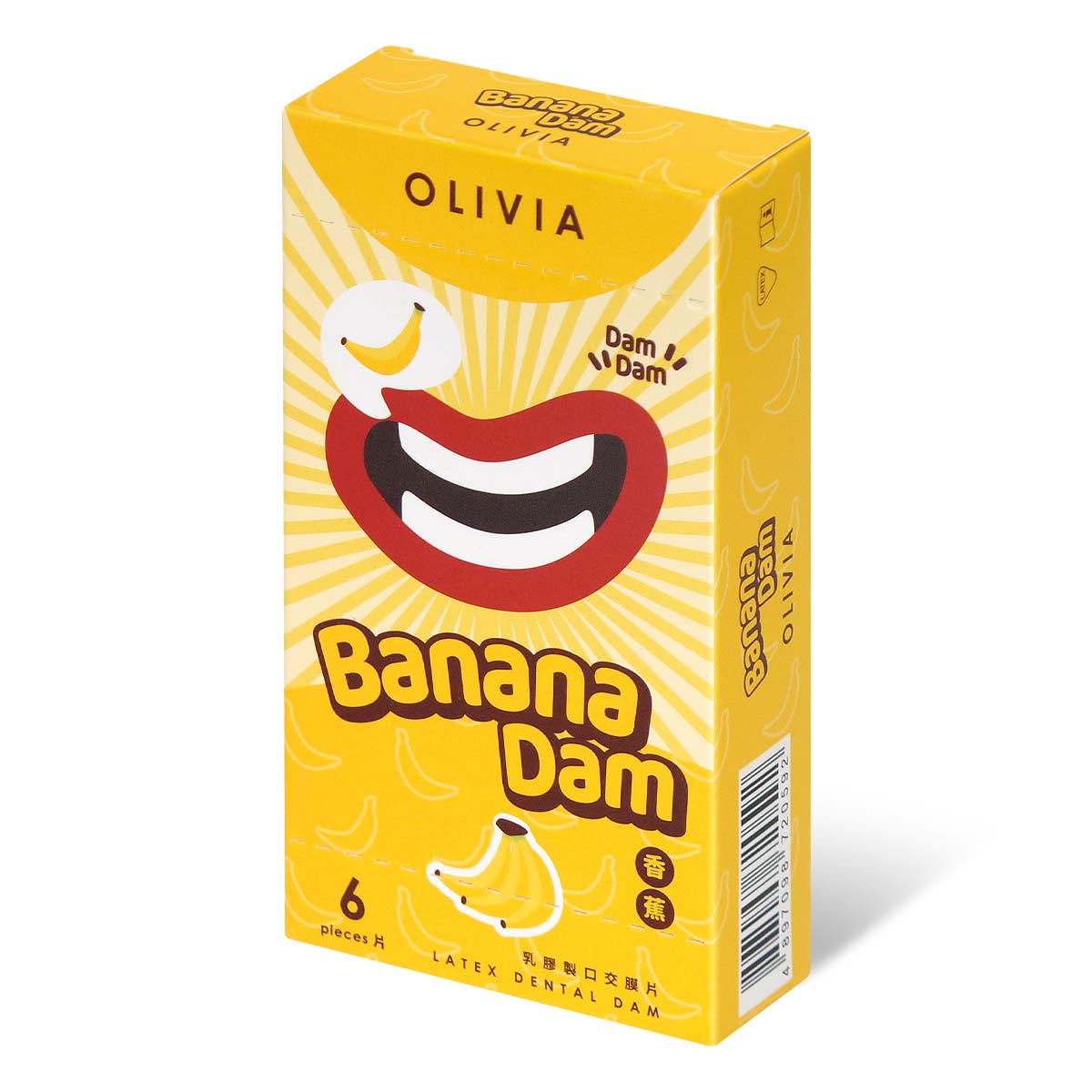 Olivia Banana Scent 6's Pack Latex Dental Dam-p_1