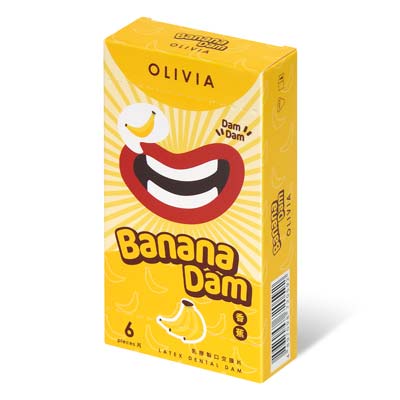 Olivia Banana Scent 6's Pack Latex Dental Dam-thumb