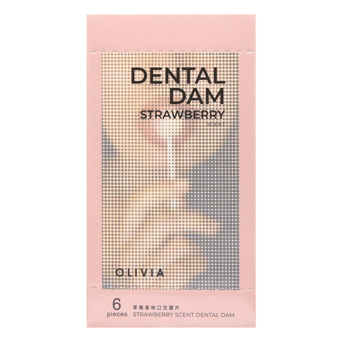 奧莉維亞 艷色 草莓香味 6 片口交膜片-p_2