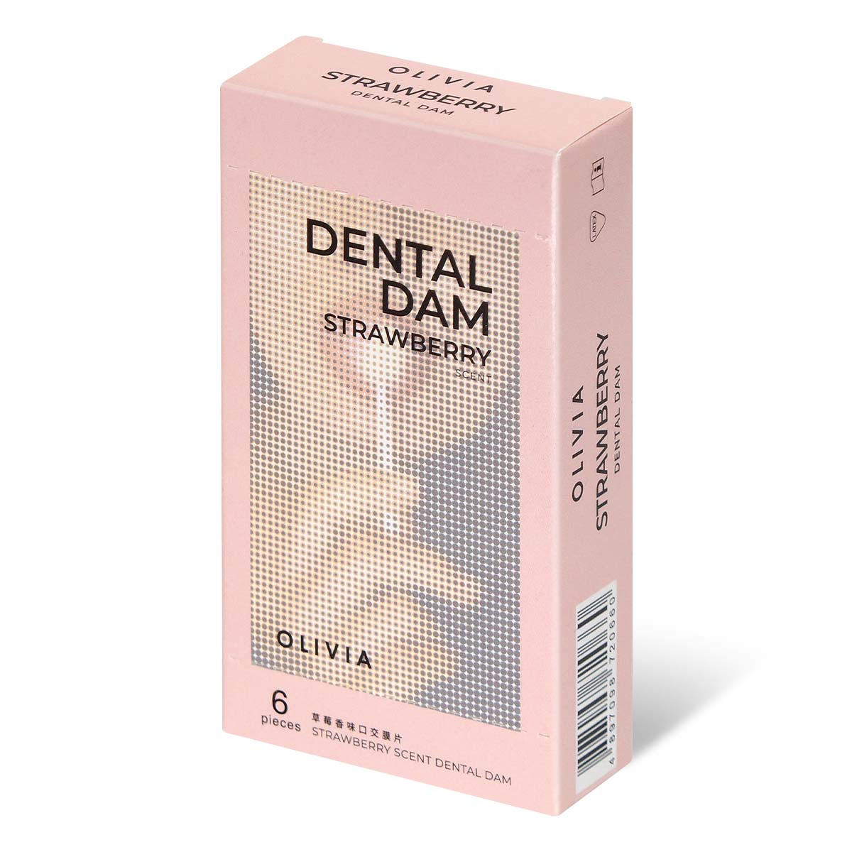 Olivia Reality Strawberry Scent 6's Pack Latex Dental Dam-p_1