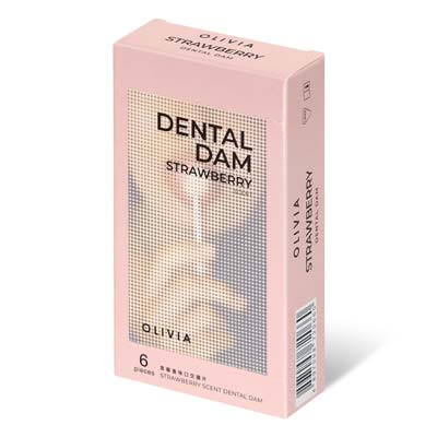 Olivia Reality Strawberry Scent 6's Pack Latex Dental Dam-thumb