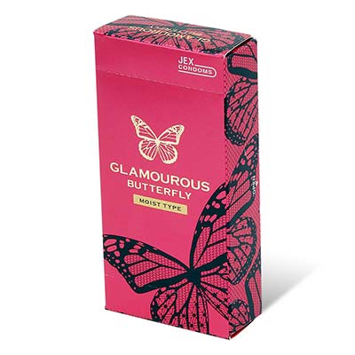 Glamourous Butterfly Moist Type 6's Pack Latex Condom-thumb