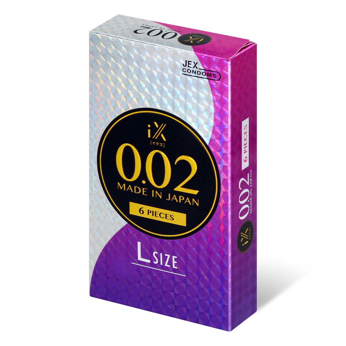 JEX iX 0.02 L-size 6's Pack PU Condom-p_1