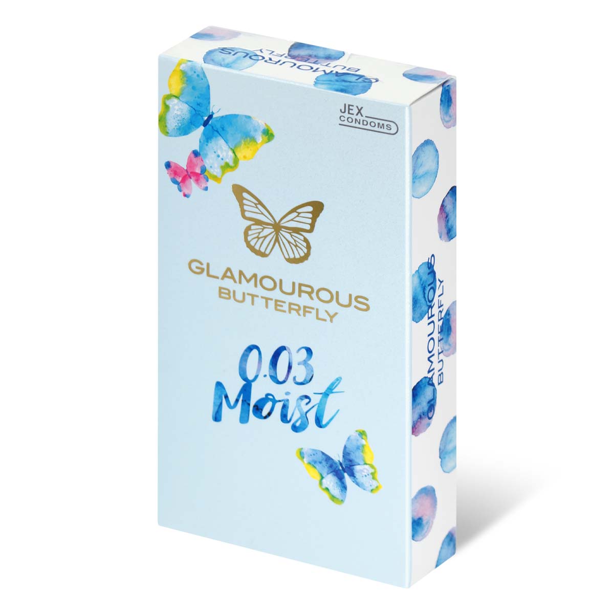 Glamourous Butterfly 0.03 Moist Type 10's Pack Latex Condom-thumb_1