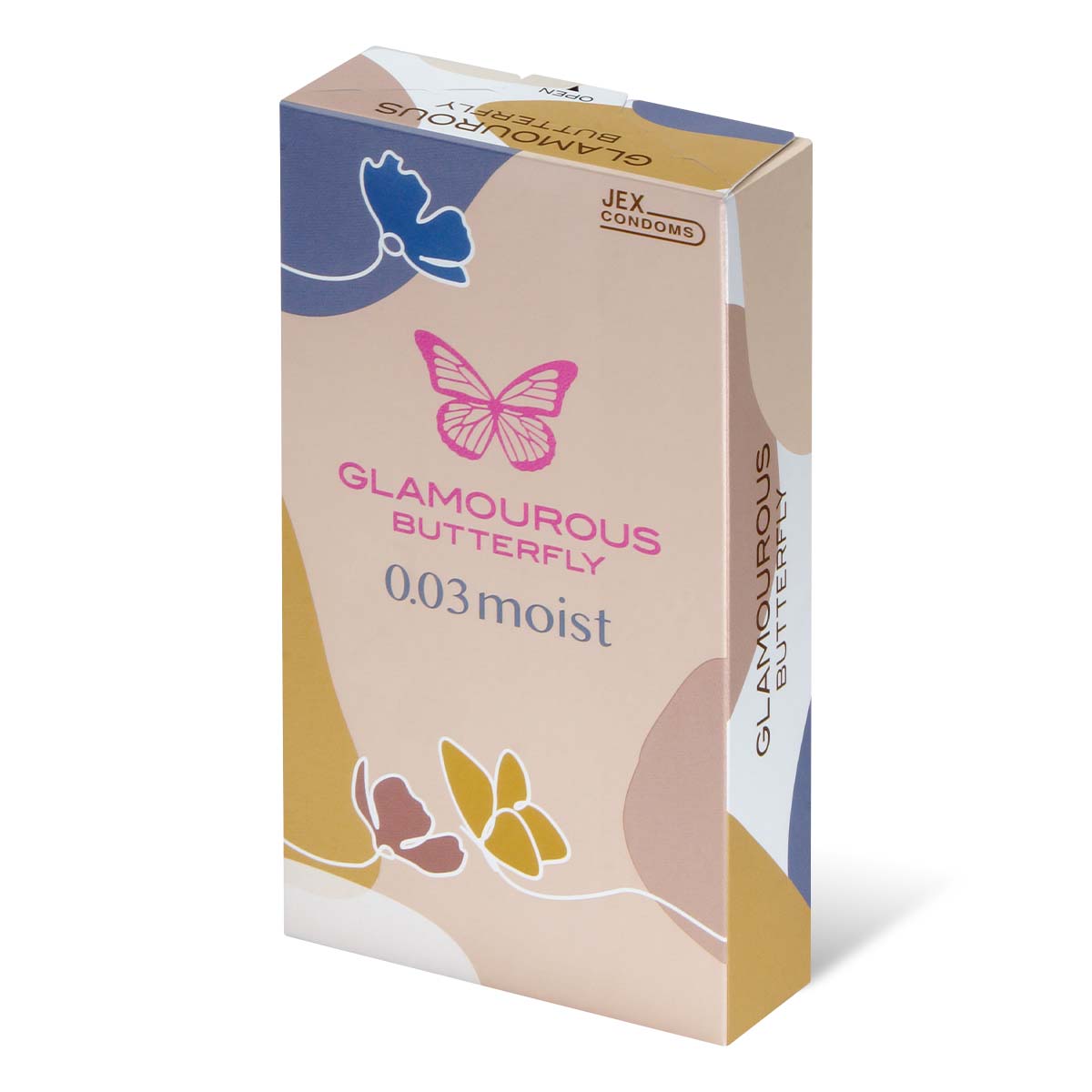Glamourous Butterfly 0.03 Moist Type 8's Pack Latex Condom-thumb