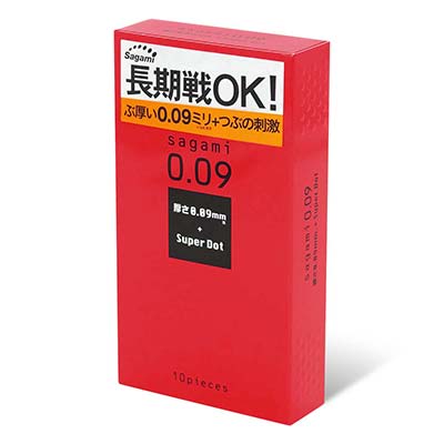 Sagami 0.09 Dots 10's Pack Latex Condom-thumb