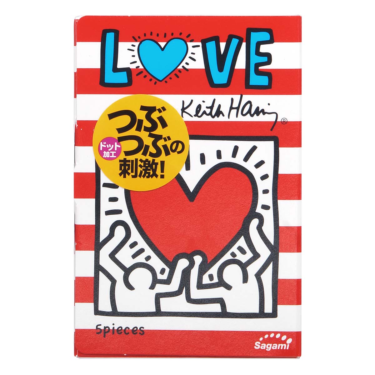 Sagami LOVE Keith Haring Dots 5's Pack Latex Condom-p_2