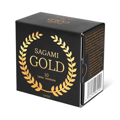 Sagami Gold 10's Pack Latex Condom (Short Expiry)-thumb