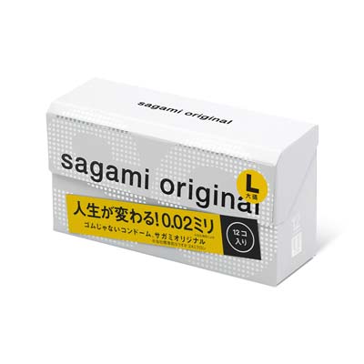 Sagami Original 0.02 L-size (2nd generation) 58mm 12's Pack PU Condom-thumb