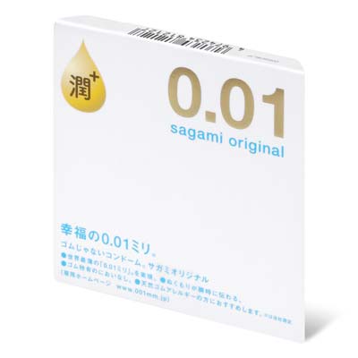 Sagami Original 0.01 Extra Lubricated 1's Pack PU Condom-thumb