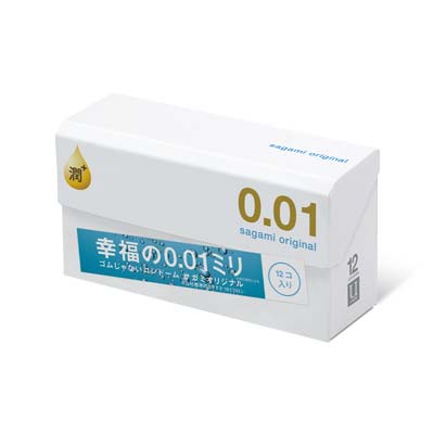Sagami Original 0.01 Extra Lubricated 12's Pack PU Condom-thumb