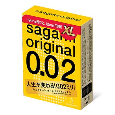 Sagami Original 0.02 XL-size 3's Pack PU Condom-thumb