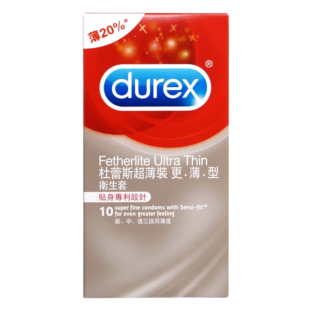 杜蕾斯 超薄裝衛生套更薄型 10 片裝 乳膠安全套-p_2