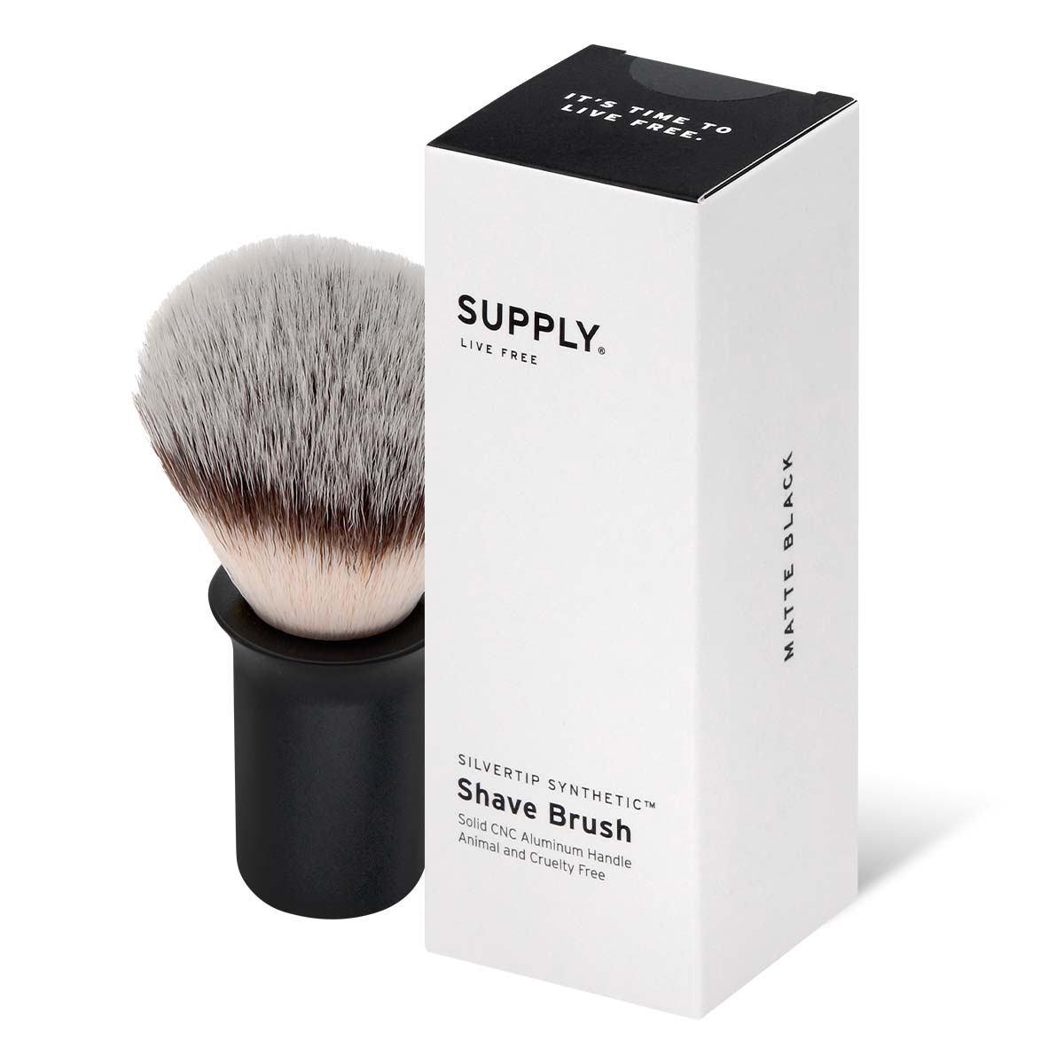 SUPPLY Silvertip Synthetic Shaving Brush (Matte Black)-p_1